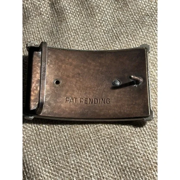 Vintage Rare Rodeo Cowboy Colt Revolvers Pat Pending Belt Buckle Bronco 3-D - Picture 8 of 9